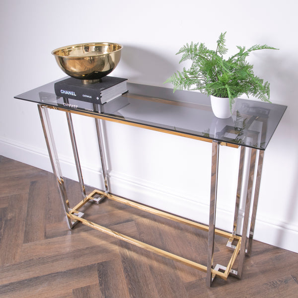 Native Lifestyle Bullion Gold Console Table