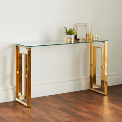 Native Home & Lifestyle  Milano  Gold Plated Console Table