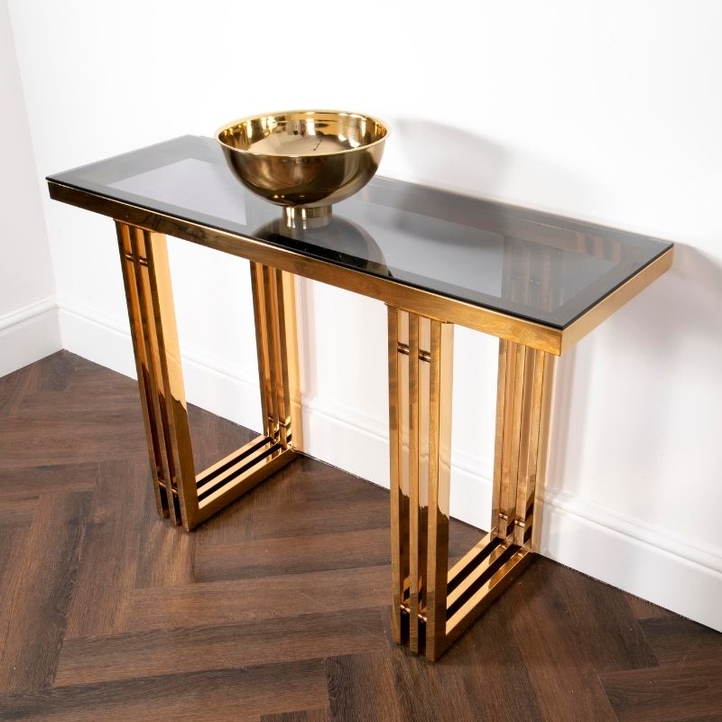 Native Home & lifestyle Zurich Gold Console Table